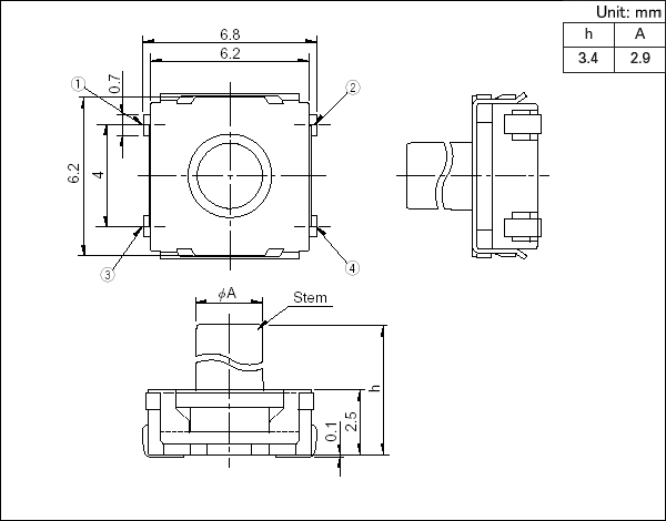 alps輕觸開(kāi)關(guān)SKRAALE010